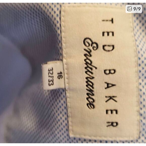 TED BAKER Endurance Long Sleeve Button Down Size 16 32/33 - Picture 4 of 4